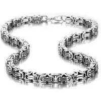 Karisma Schmuck Panzerkette Männer Edelstahl Halskette Königskette Hiphop/Rapper/Iced Out, / 6mm/8mm Breite Herrenschmuck