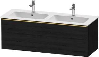 Duravit D-Neo Waschtischunterbau wandhängend Eiche Schwarz Matt 1280x462x440 mm - DE4265034160000 DE4265034160000