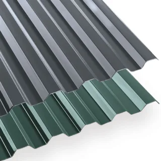 Trapezplatte Polycarbonat | Tejerepro | Spundwand | 76/18 | 1 mm | Breite 1115 mm
