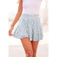 Vivance Hosenrock mit Blumendruck aus Viskosejersey kurzer Jerseyrock, Sommerrock mit fixierter Shorts, Skort, Minirock