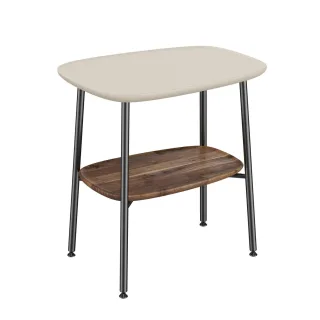 VitrA Plural Beistelltisch 57 x 59 cm Eiche Dunkel Echtholz Sandbeige Matt,81033 81033