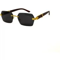 salazar.plus Sonnenbrille Randlos Rechteckig Unisex 2 Farben Rahmenlos Damen Herren Brille
