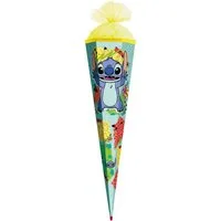 Roth Schultüte Disney Stitch, 85 cm, eckig, 6-eckig, Tüllverschluss, Roth-Spitze