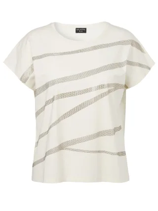 VIA APPIA DUE - T-Shirt Rundhals 1/2 Arm Motiv creme - Gr. - 50