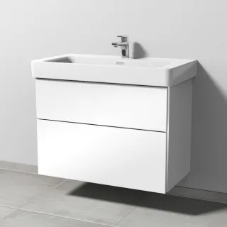 Sanipa 3way Waschtischunterbau zu Laufen Pro S Waschtisch mit 2 Auszügen, Weiß-Glanz BS76978