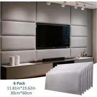 Mejale Wandpolster Wandkissen Wandmontiertes 3D gepolsterte für Schlafzimmer 30x60cm, (6 St)