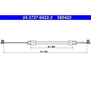 ATE Handbremsseil hinten rechts Mercedes A-Klasse W168