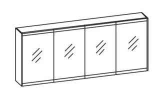 Artiqua LED-Spiegelschrank, Oxid Hellgrau quer, 072-SDT-1-17-721 072-SDT-1-17-721