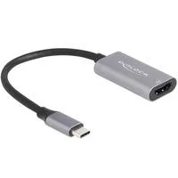 USB Adapter, USB-C Stecker > HDMI Buchse 4K 60hz grau, 15cm, HDR und HDCP