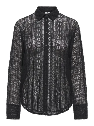 ONLY - ONLGRACE JOKI L/S SHIRT WVN Black - Gr. - XL
