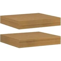 vidaXL Regal Wandregal Wandhalterung 2 pcs Beige 23 x 23,5 x 3,8 cm, 2-tlg.