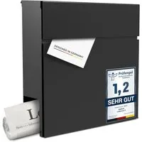 Radius Briefkasten Design Wandbriefkasten Letterman 6 anthrazit (RAL7016), mit Zeitungsfach