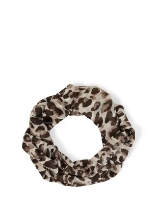 Tom Tailor - Loop-Schal mit Muster brown beige leo print - Gr. - OS