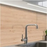 KitchenYeah Küchenrückwand Muster selbstklebend (keine Folie) Holz - Muster - Regale, (1-tlg), Spritzschutz, Küche, Rückwand, Küchenwand, Küchenfront, 30x20 cm