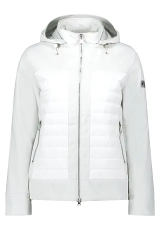 Betty Barclay - Steppjacke mit Kapuze und Reißverschluss weiß - Gr. - 40