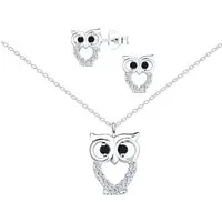 ALEXANDER YORK Schmuckset Schmuckset, EULE mit Zirkonia cut-out Design, 4-tlg.