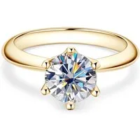ROUGEMONT Verlobungsring Extravaganter Damenring Moissanit Gold Verlobungsring 3,0 ct, Echtschmuck +Echtheitszertifikat
