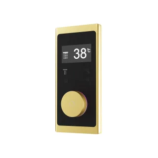Steinberg Serie 390 iFlow - Vollelektronische Armatur mit Digitalanzeige, Gold gebürstet 390 4645 BG