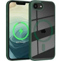 EAZY CASE Handyhülle Transparente Hülle mit MagSafe für iPhone 17e 6,1 Zoll, TPU Hülle, flexibel, Clear Case Silikonhülle anti-kratz Backcover Grün