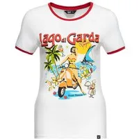 QueenKerosin Print-Shirt Lago di Garda (1-tlg) mit Gardasee-Artwork