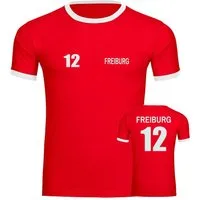 multifanshop T-Shirt Kontrast Freiburg - Trikot 12 - Männer