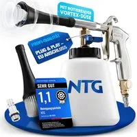 NTG Nutzfahrzeug Technik GmbH Hochdruckpistole Druckluft Reinigungspistole 1L Tiefenreinigung, (5-tlg), mit Vortex Verwirbelungsdüse
