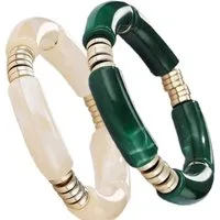 LK Trend & Style Armreif Buntes elastisches Armband (klasse Modeschmuck), wunderschöne Farben, großartiges Basic