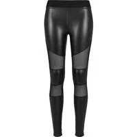 URBAN CLASSICS Leggings Urban Classics Damen Ladies Tech Mesh Faux Leather Leggings (1-tlg)
