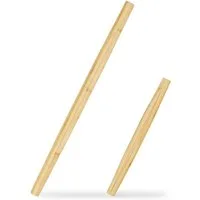 relaxdays Teigroller Bambus 2er Set Bambus, (2-tlg)