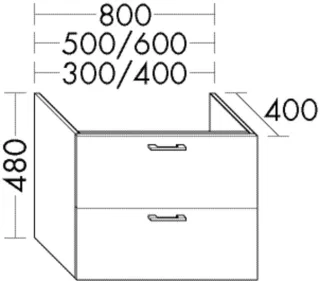 Burgbad Unterschrank System 30 Preisgruppe 2 Echo 480x400x400 Rauchgrün Softmatt, WVOO040F6920 WVOO040F6920
