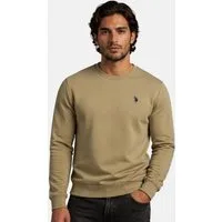 U.S. Polo Assn. Rundhalspullover USJaxxon – Herren Sweatshirt mit Rundhalsausschnitt Weiche Baumwollmischung, formstabil und mit Logo-Stickerei