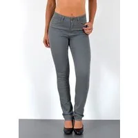 ESRA Straight-Jeans Stretch Jeans Straight Fit Damen Regular Hose High Waist Jeans G13 Straight Leg Damen Jeanshosen High Waist Gerade Schnitt Jeans Regular