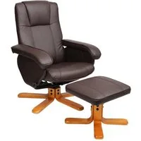 SVITA Relaxsessel CHARLES (Set, 2-St., Relaxsessel mit Hocker), 360° drehbar,mit Fußablage,Wippmechanismus,bequem gepolstert