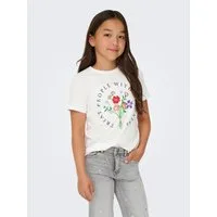 KIDS ONLY T-Shirt KOGEMMA REG S/S FLOWER TOP BOX JRS