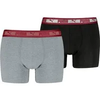 PUMA Boxershorts PUMA MEN CHROMATIC WAISTBAND BOXERS 2P (2er Pack) elastischer Logobund, ohne Eingriff