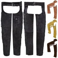 German Wear Reithose GW952T Chaps Fransenhose Reiter Cowboy Western Lederchaps Lederhose