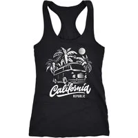 Neverless Tanktop Cooles Damen Tank-Top California Surf Bus Abenteuer Urlaub Racerback