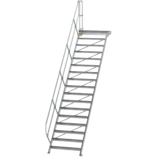 Munk Treppe mit Plattform 45° Stufenbreite 1000 mm - 600477