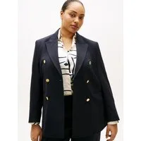 Tommy Hilfiger Curve Jackenblazer CRV TIMELESS WOOL DB BLAZER in großen Größen, mit Wolle