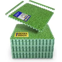 Bestlivings Bodenschutzmatte Grasoptik, Packung, 18-St., Puzzlematte 40x40x1cm, inkl. Rand - modular und flexibel erweiterbar