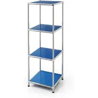 Floordirekt Standregal Concept Epure MK-005 Metallregal, B30 × T30 × H89 cm, diverse Farben, modular, Design Regal mit offenen Ablagen, verchromtes Metallgestell, zeitlos