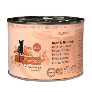 Catz finefood Nassfutter Katze Classic Adult No. 25 Huhn und Thunfisch 24x200 g