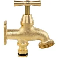 Bradas Kugelhahn Gartenwasserhahn Kugelventil Wandmontage Wasseranschluss AG 3/4"