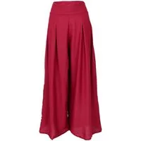 Guru-Shop Relaxhose Boho Hosenrock, weite Sommerhose - dunkelrot Ethno Style, alternative Bekleidung