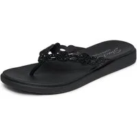 Skechers MEDITATION LUXE Zehentrenner Strandschuh, Sommerschuh, Badeschuh mit Schmucksteinchen