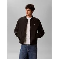 Calvin Klein Jeans Bomberjacke Rippkragen, Regular Fit, Logo-Stickerei