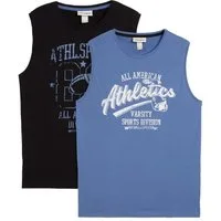 bonprix Shirttop (Packung, 2er) aus Baumwolle, ärmellos, im 2er-Pack, mit sportlichem Print
