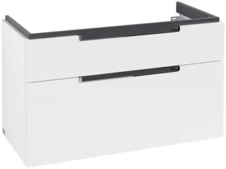 Villeroy & Boch Waschtischunterschrank Subway 2.0 A915 987x590x449mm Griff chromfarbig glänzend Whit A91510MS