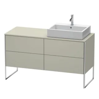 Duravit XSquare Konsolenwaschtischunterbau bodenstehend Taupe Seidenmatt 1400x548x778 mm - XS4923R60 XS4923R6060