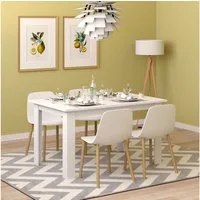 Vicco Esstisch Karlos, Weiß, 140 x 90 cm (1-St)